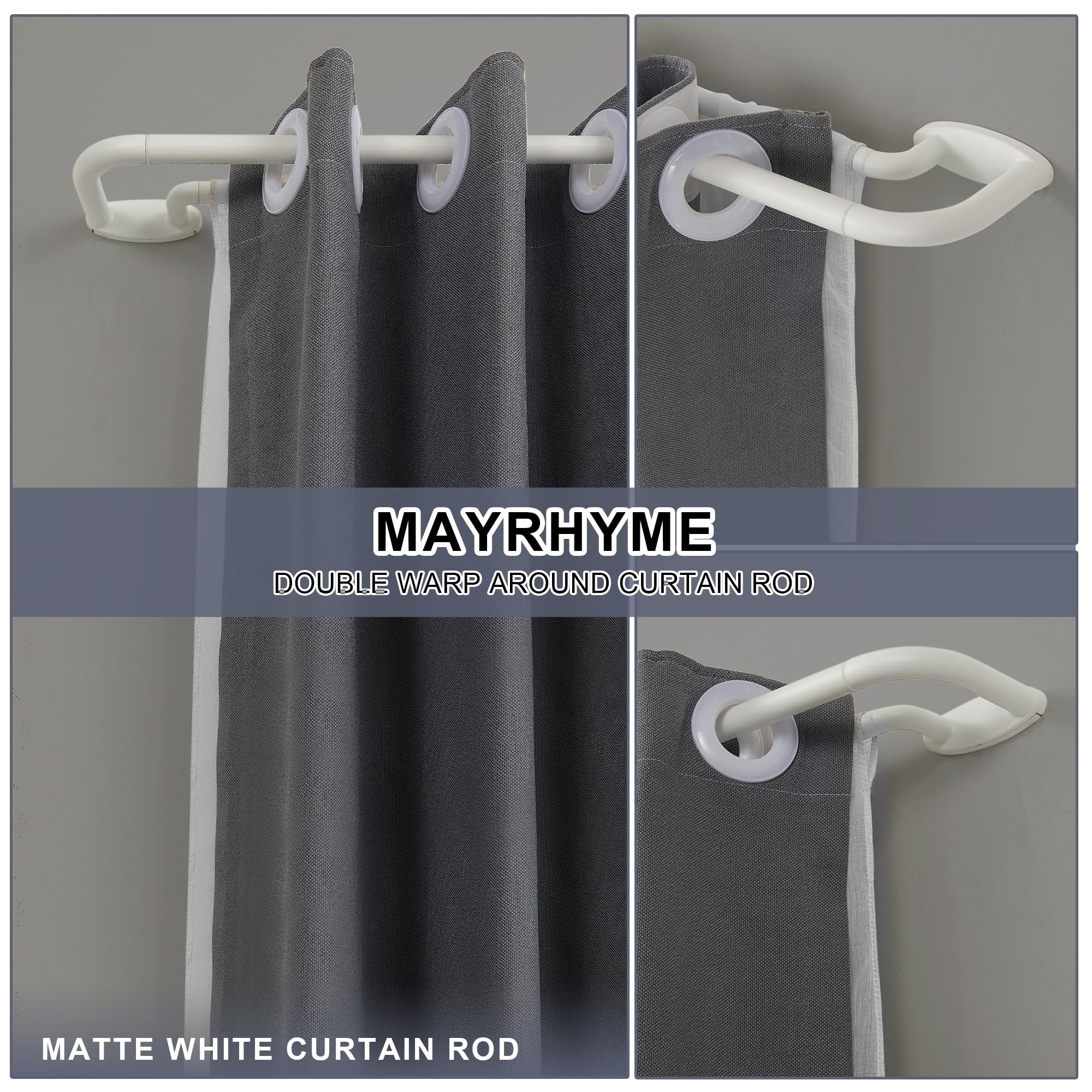 DOUBLE CURTAIN ダブルカーテン 100x178cm Amazon.com: Double Curtain Rods for Windows 72-144 Inches